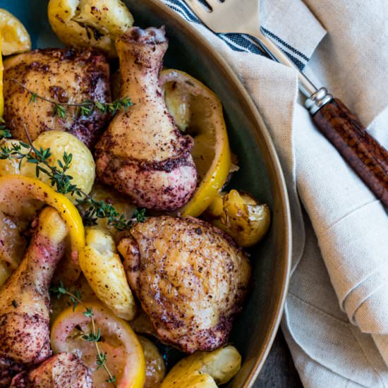 Sumac and Lemon Roast Chicken - Recipe photo by heinstirred