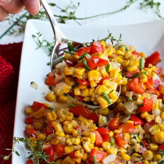 Vegan Corn Maque Choux - Recipe photo by TheVegan8