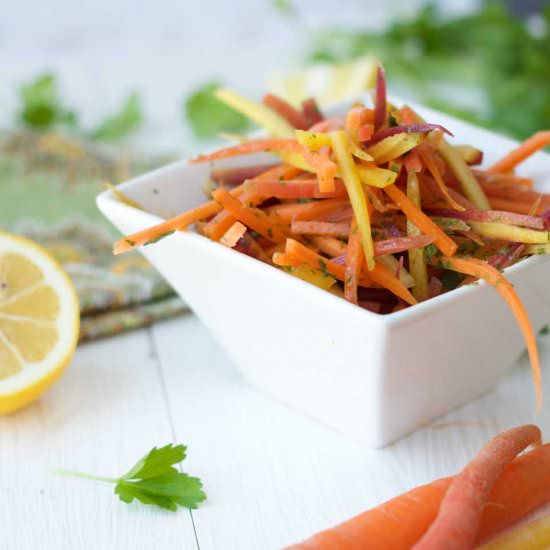 Rainbow Carrot Salad - Recipe photo by caras garden