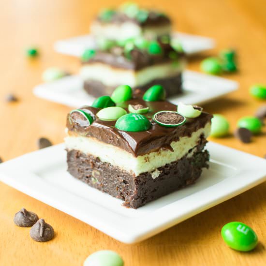 Triple Layer Mint Brownies - Recipe photo by A baJillian Recipes