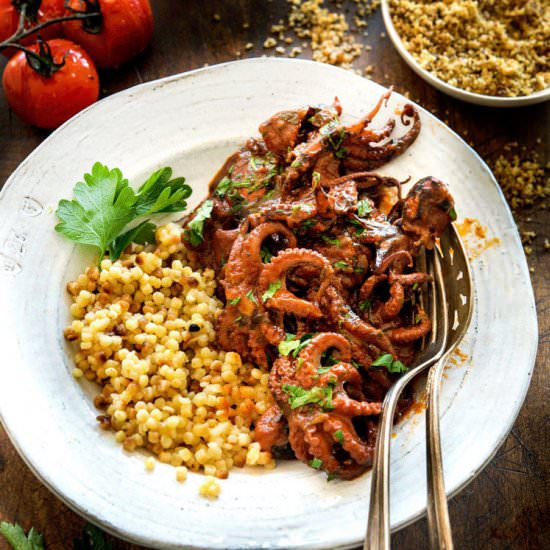 Braised Baby Octopus - Recipe photo by wild greens