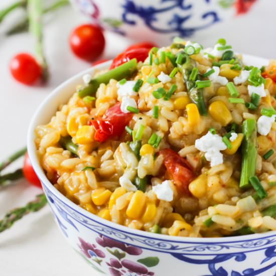 Summer Vegetable Risotto - Recipe photo by stephinthyme