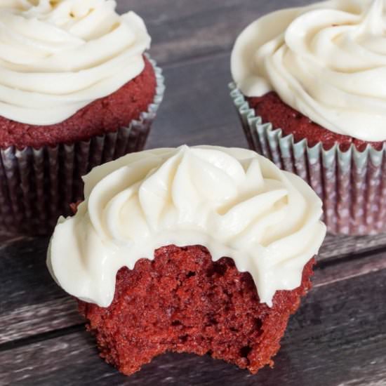Homemade Red Velvet Cupcakes - Recipe photo by LovePastaBlog
