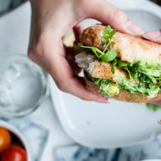 Rosefish Burger - Recipe photo by trickytine