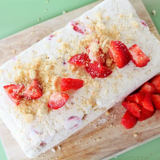 British Frozen Strawberries & Cream - Recipe photo by EatDrinkCook