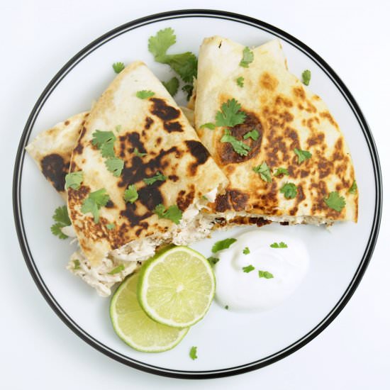 Tequila Lime Chicken Quesadillas - Recipe photo by bluegrassbites