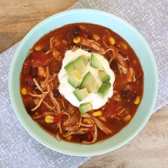 Slow Cooker Mexican Chicken Soup - Recipe photo by bakeplaysmile