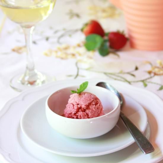 Strawberry Mint Sorbet - Recipe photo by cookingwithruthie