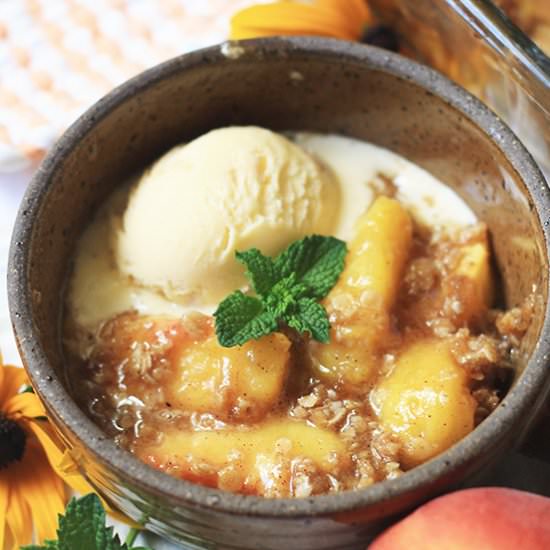 Peach Crisp - Recipe photo by cookingupcottage