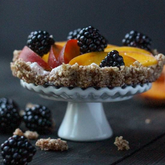 Peach Berry Tart with Almond Crust - Recipe photo by caras garden