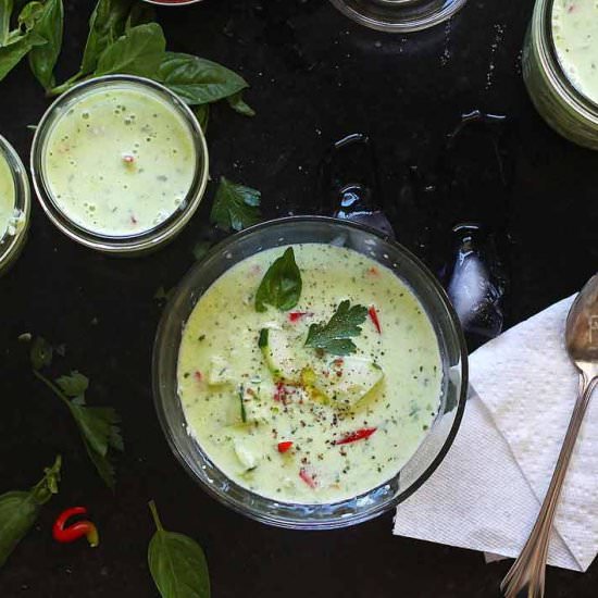 Garden Harvest Cold Cucumber Soup - Recipe photo by Recipe Fiction