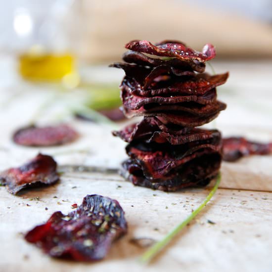 Beetroot Chips - Recipe photo by A Conscious Collection