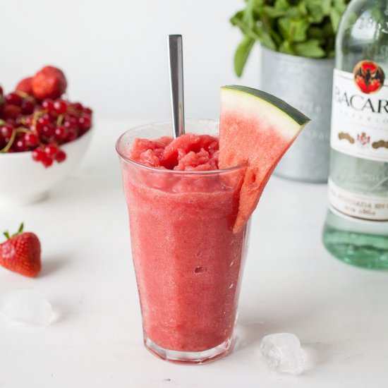 Watermelon-Strawberry Daiquiri - Recipe photo by toetjeaddicted