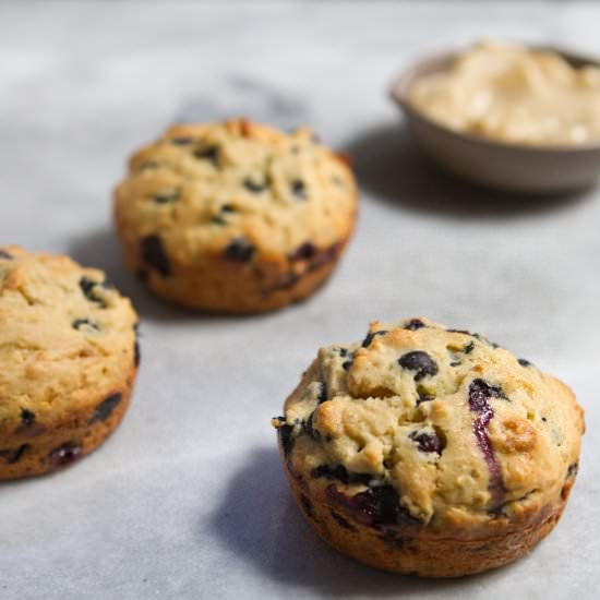 Blueberry Lemon Corn Muffins - Recipe photo by littlemarketkitchen