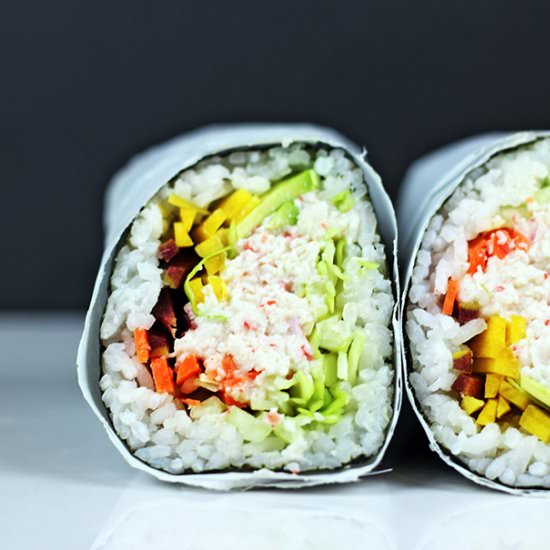 California Roll Sushi Burrito - Recipe photo by dinnerthendessert