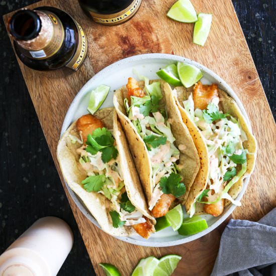 Crispy Fish Tacos - Recipe photo by Kitchen Konfidence