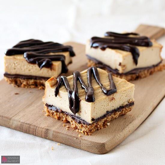 Chocolate Pretzel Cheesecake Bars - Recipe photo by handleheat