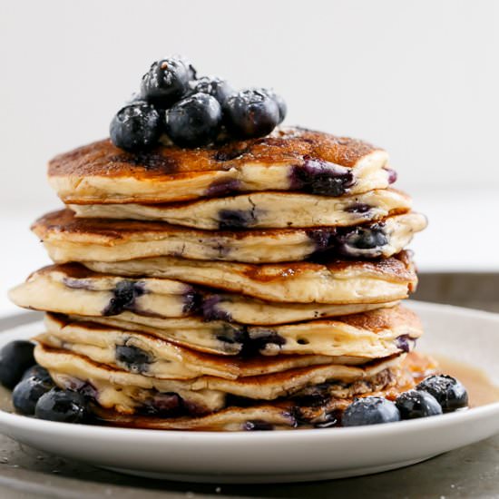 Blueberry Ricotta Pancakes - Recipe photo by Cafe Delites