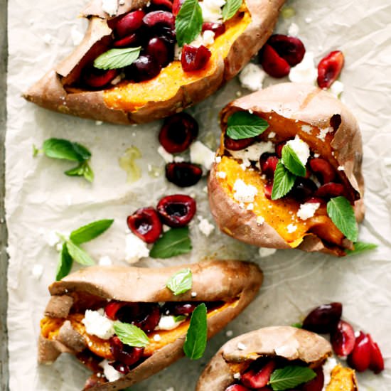 Sweet Potatoes w/ Cherries - Recipe photo by yummybeet