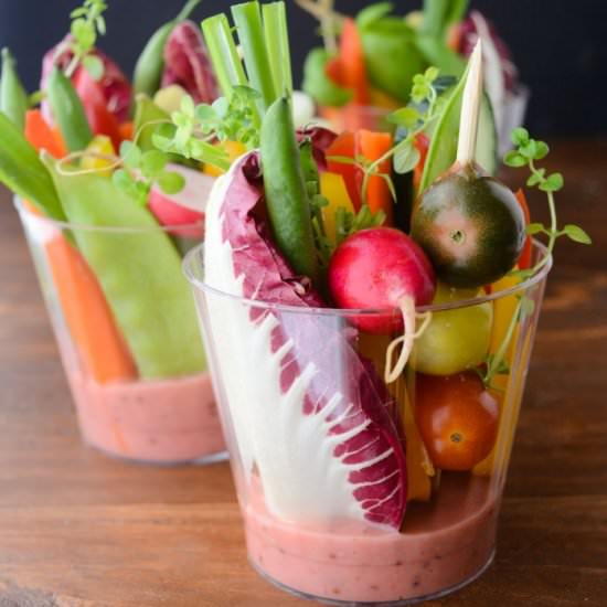 Salad Cups with Rhubarb Vinaigrette - Recipe photo by theviewfromgreatisland