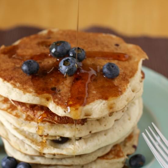 GF Blueberry Banana Pancakes - Recipe photo by flippindelicious