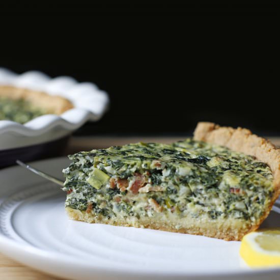 Greek Style Spinach-Feta Pie - Recipe photo by Gourmet Girl Cooks