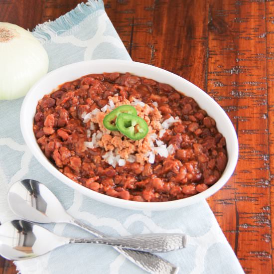 Sweet & Spicy Baked Beans - Recipe photo by saygraceblog