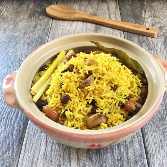 Yellow Basmati Rice with Cashews - Recipe photo by poshjournal