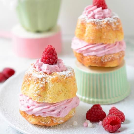 Sponge Cake With Raspberry Cream - Recipe photo by Ina Isst