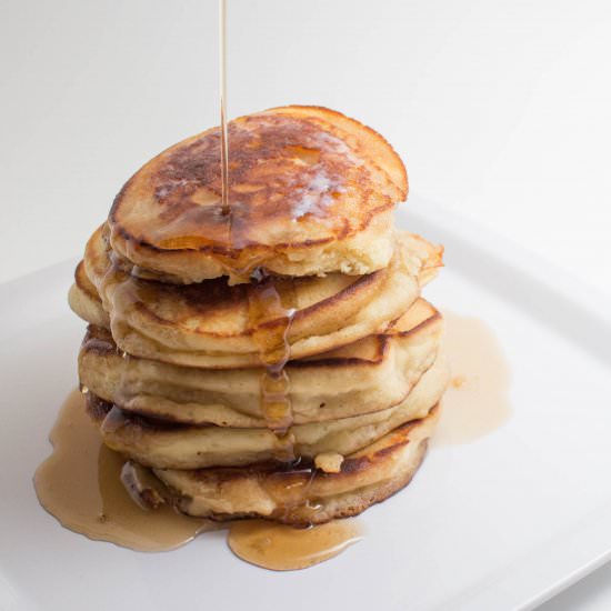 Fluffy Homemade Pancakes - Recipe photo by forevernomday