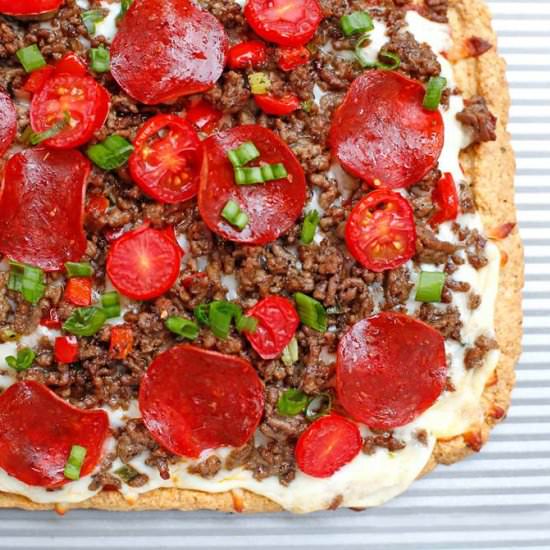 Best Low Carb Pizza - Recipe photo by Gourmet Girl Cooks