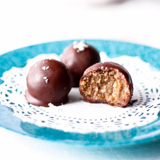 Banana Coconut Chocolate Bon Bons - Recipe photo by feelgoodfoodblog