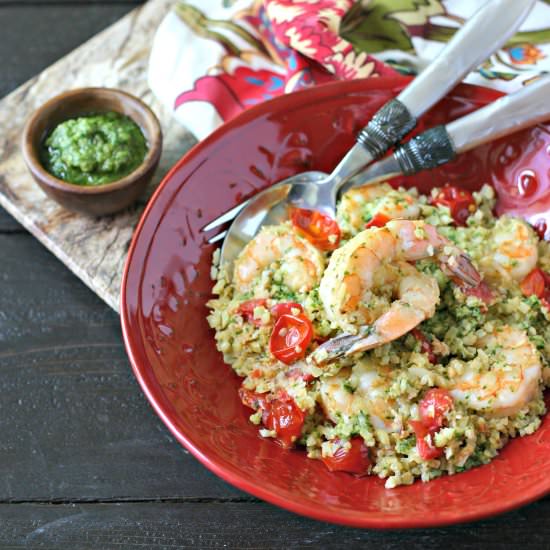 Pesto Cauliflower Rice - Recipe photo by EverydayMaven