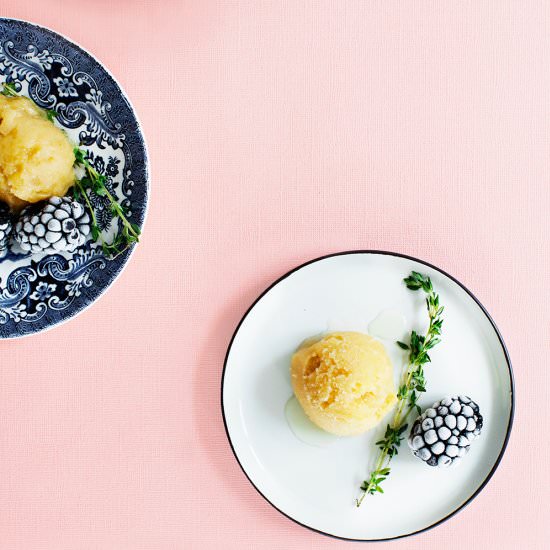 Peach and Ginger Sorbet - Recipe photo by ModernWifestyle