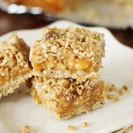 Caramel-Walnut Bars - Recipe photo by thekitchenismyplayground