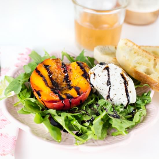 Grilled Nectarine & Burrata Salad - Recipe photo by Joy In Every Season