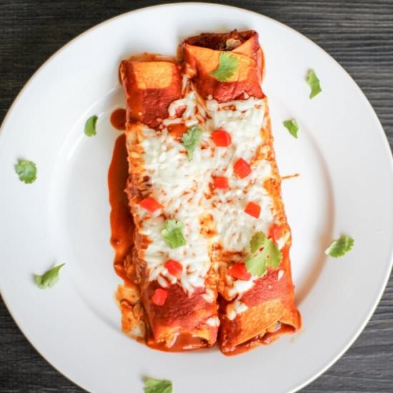 Vegan Enchiladas - Recipe photo by RecipeRighter