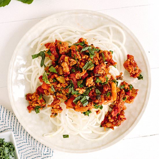 Kohlrabi Spaghetti - Recipe photo by Inspiralized