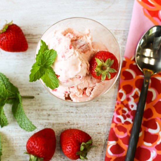 Strawberry ice cream with balsamic - Recipe photo by Something New For Dinner