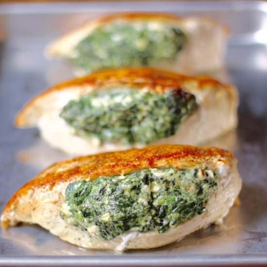 Spinach Stuffed Chicken Breasts - Recipe photo by basilandbubbly