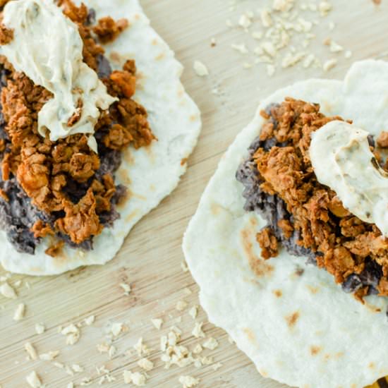 Soy Soft Tacos with Flour Tortillas - Recipe photo by prairiecalifornian