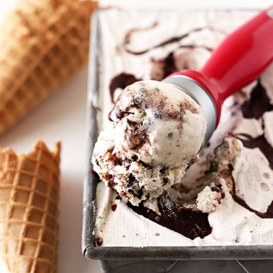 Cookies & Cream Fudge Ice Cream - Recipe photo by handleheat