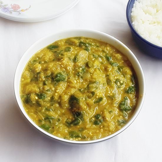 Eggplant and Spinach Coconut Curry - Recipe photo by myindiantaste