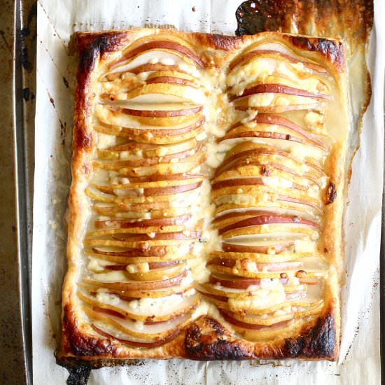 Pear Gorgonzola Tart - Recipe photo by justjfaye