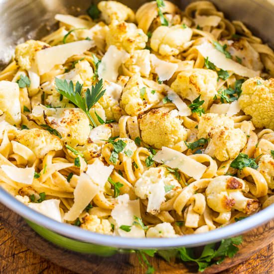 Cauliflower & Fettuccine w/Parmesan - Recipe photo by Averie