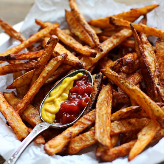 Baked Seasoned Fries - Recipe photo by lovegrowswild