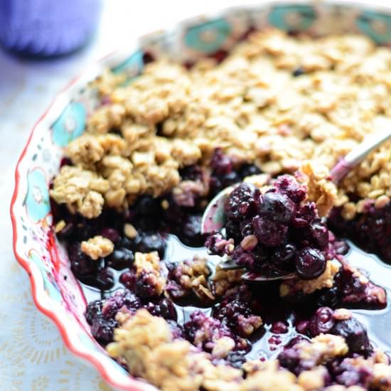 Maple Oat Mixed Berry Crisp - Recipe photo by Real Food Whole Life