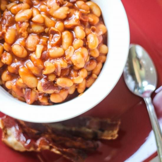 Almost-from-Scratch Baked Beans - Recipe photo by practical-stewardship