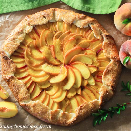 Peach Galette - Recipe photo by simplyhomecooked
