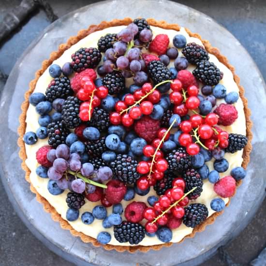 Crème Pâtissière & Fresh Berry Tart - Recipe photo by My Little Expat Kitchen